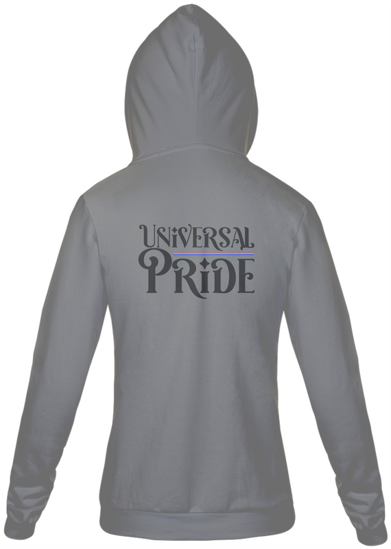 Moletom Ziper Universal Pride (Branco/Cinza)