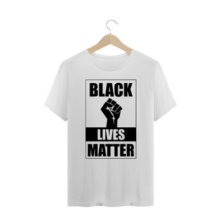 Nome do produtoCamiseta Plus Black Lives Matter (Cinza/Branco/Azul)