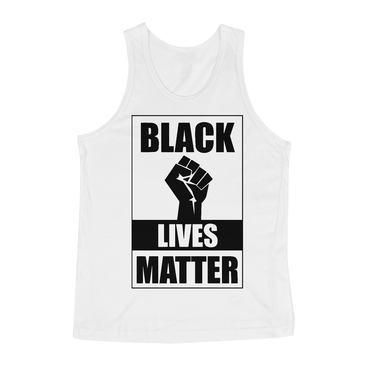 Nome do produto: Regata Black Lives Matter (Cinza/Branco)