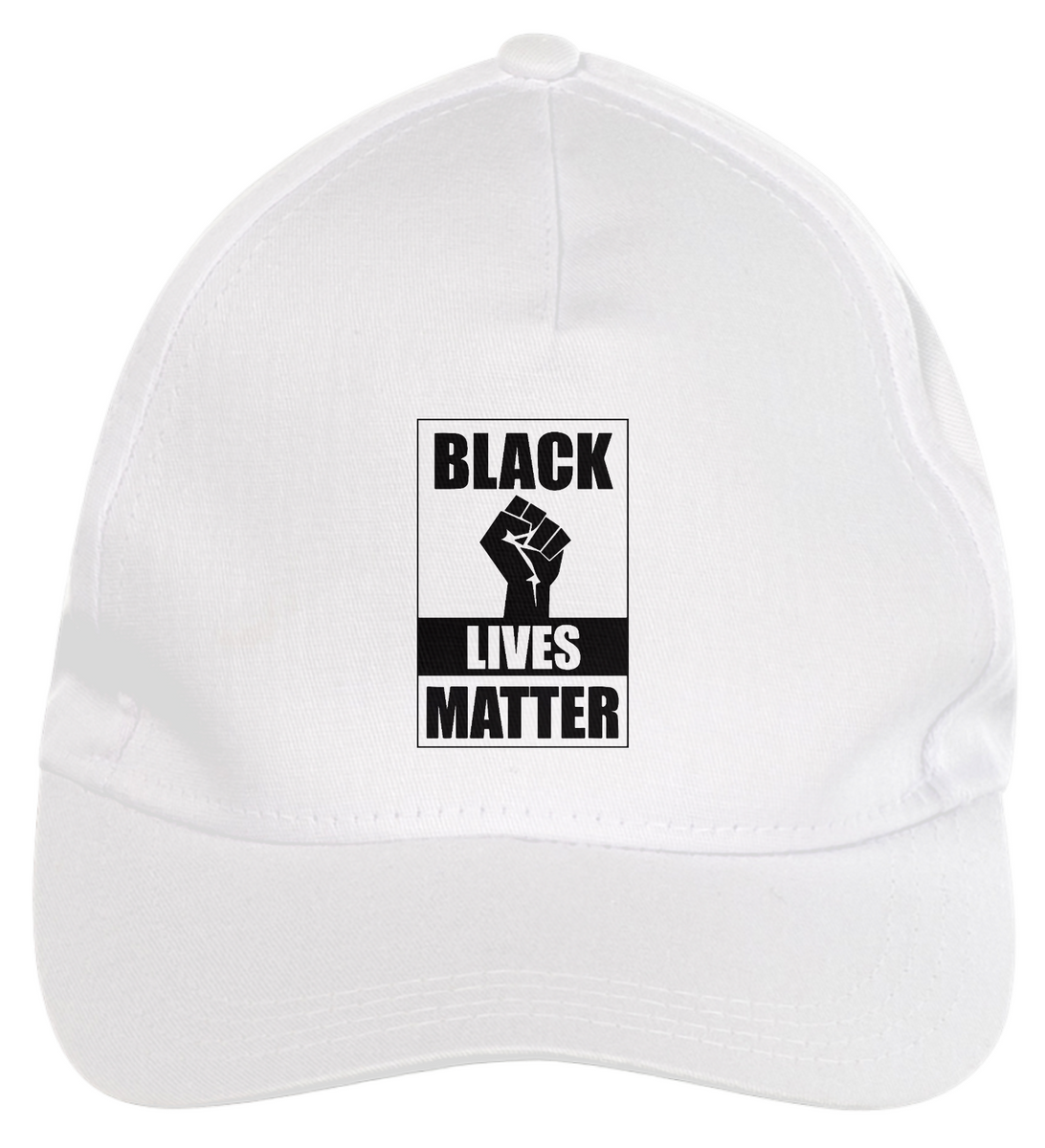 Nome do produto: Boné de Brim Black Lives Matter (Branco/Verm/Rosa)