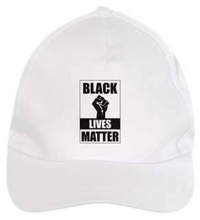 Boné de Brim Black Lives Matter (Branco/Verm/Rosa)