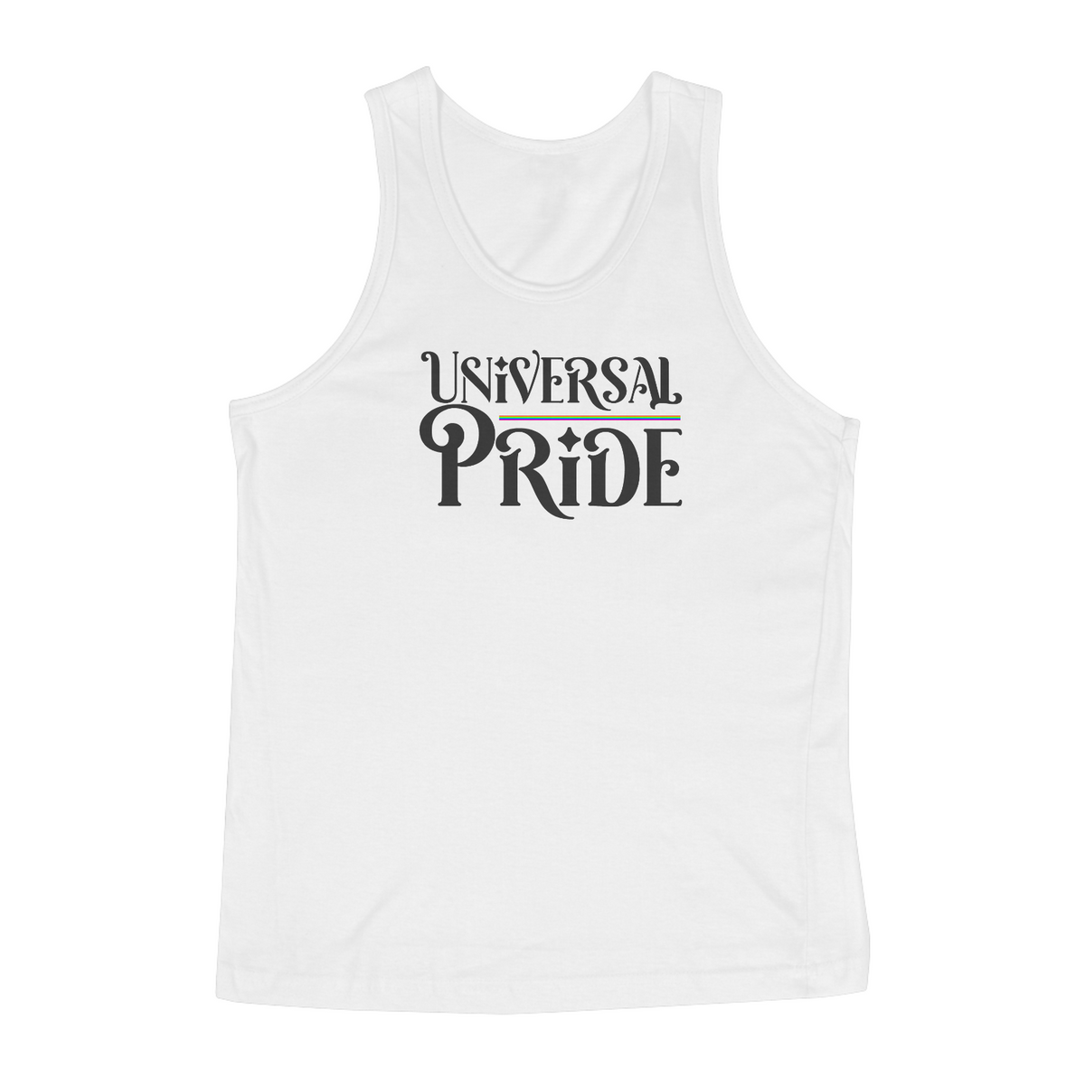 Nome do produto: Regata Universal Pride (Branco/Cinza)