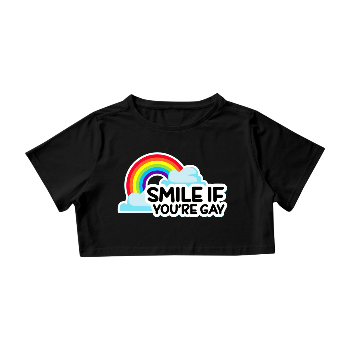 Nome do produto: Cropped Smile if you\'re Gay