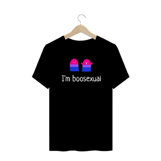 Camiseta PlusSize Boosexual Preta/Azul Marinho