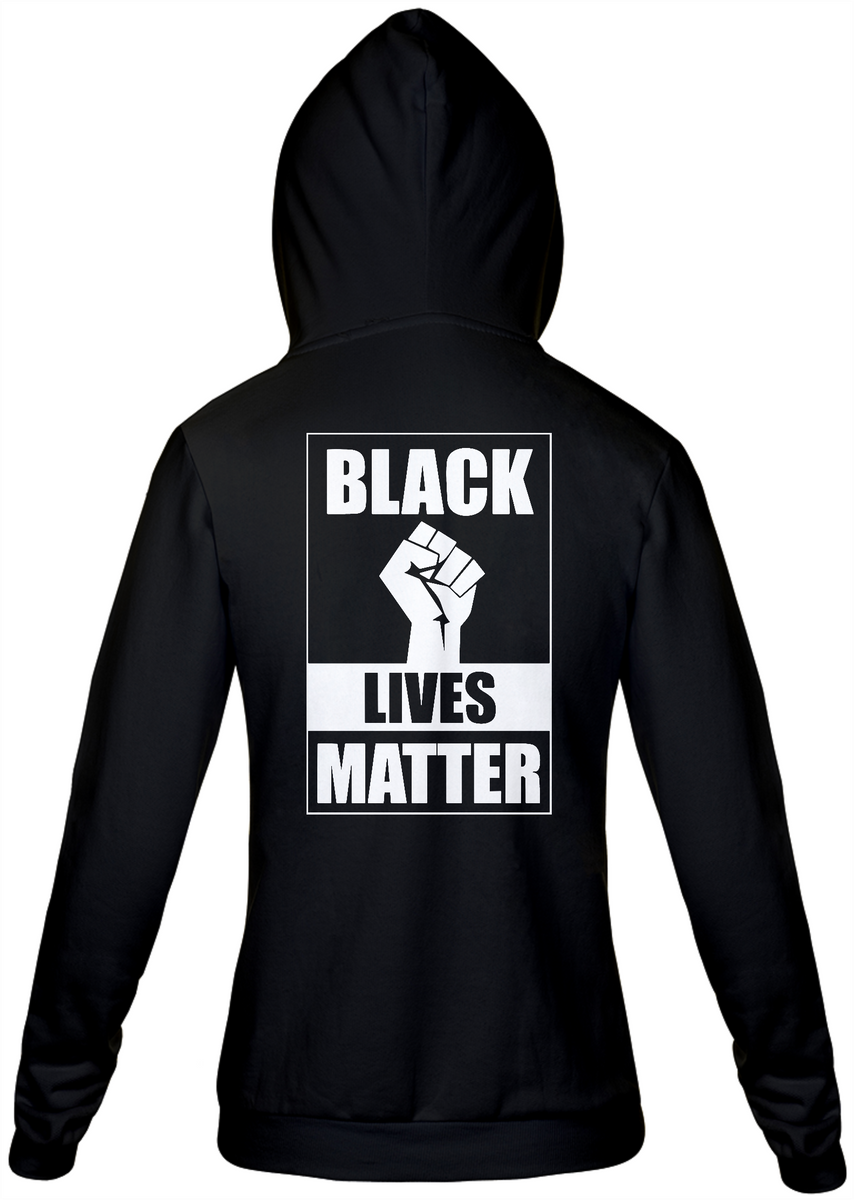 Nome do produto: Moletom Ziper Black Lives Matter (Cinza/Preto)