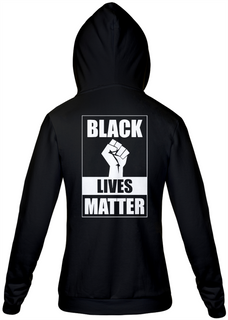 Moletom Ziper Black Lives Matter (Cinza/Preto)