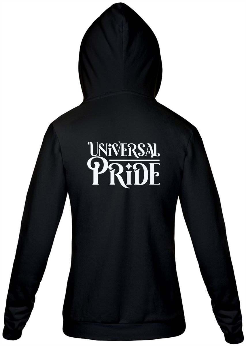 Nome do produto: Moletom Ziper Universal Pride (Preto)