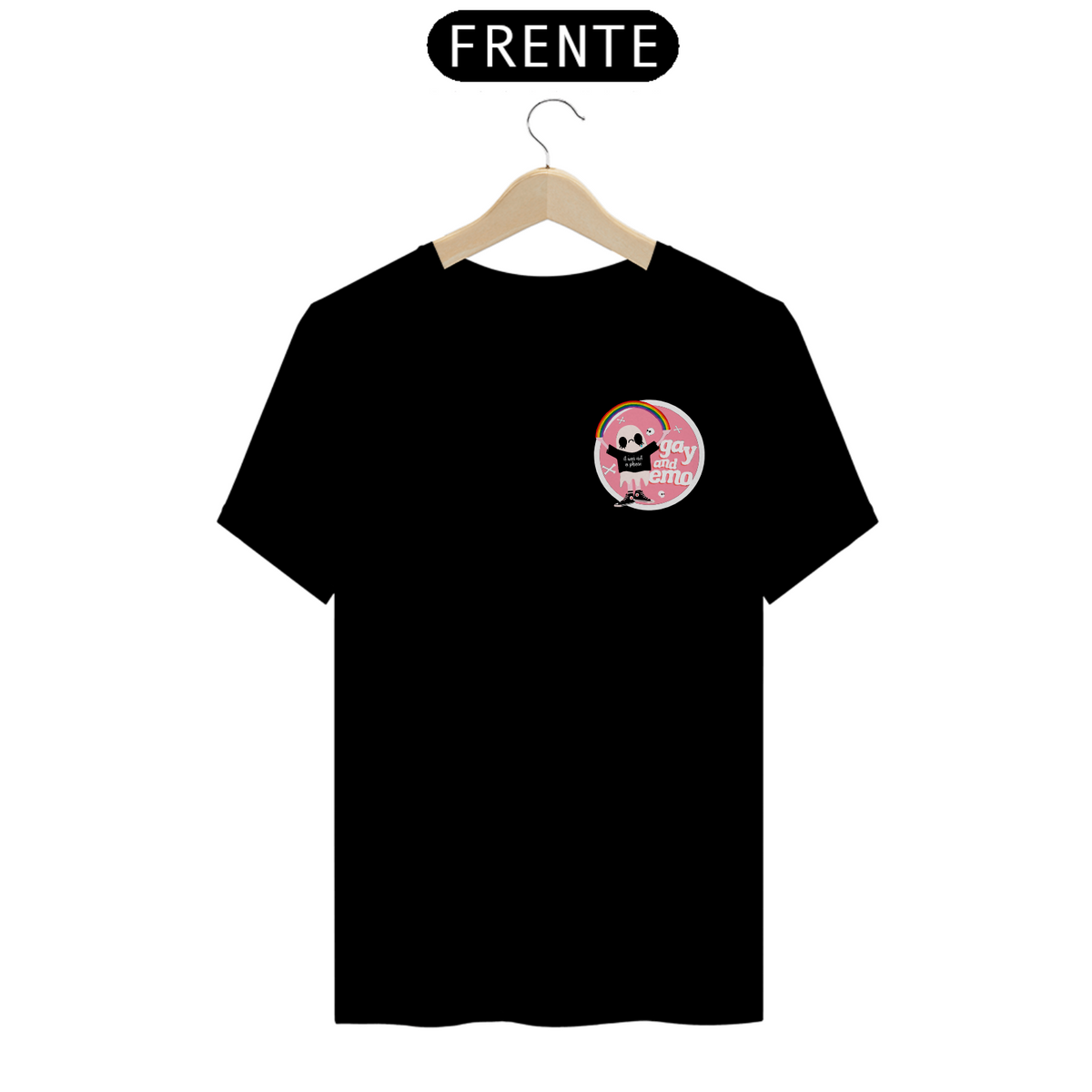 Nome do produto: Camiseta Gay e Emo ( arte small / várias cores )