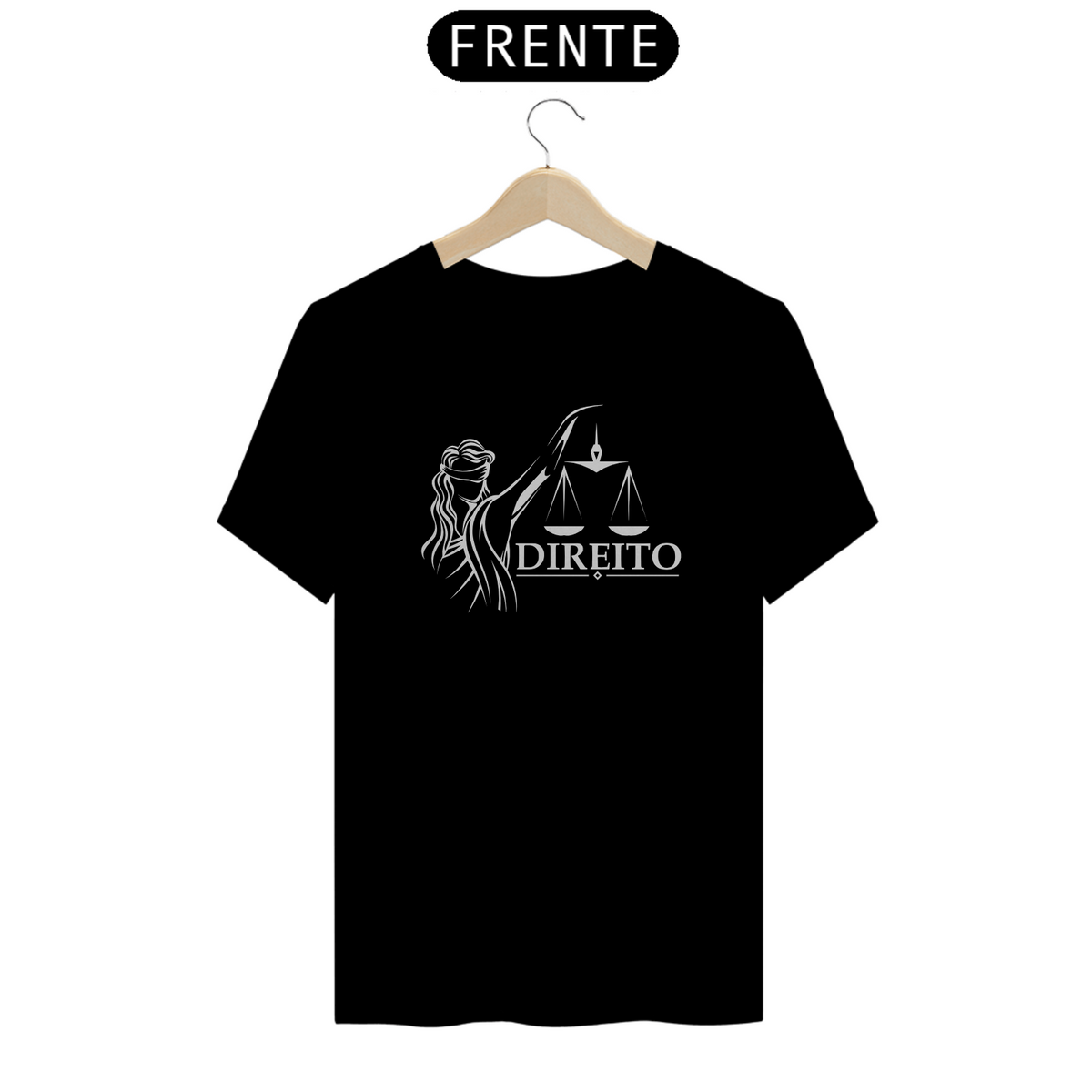 Nome do produto: Camiseta Direito 1 (preta)