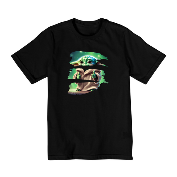 T-Shirt Quality Infantil Bebê Yoda