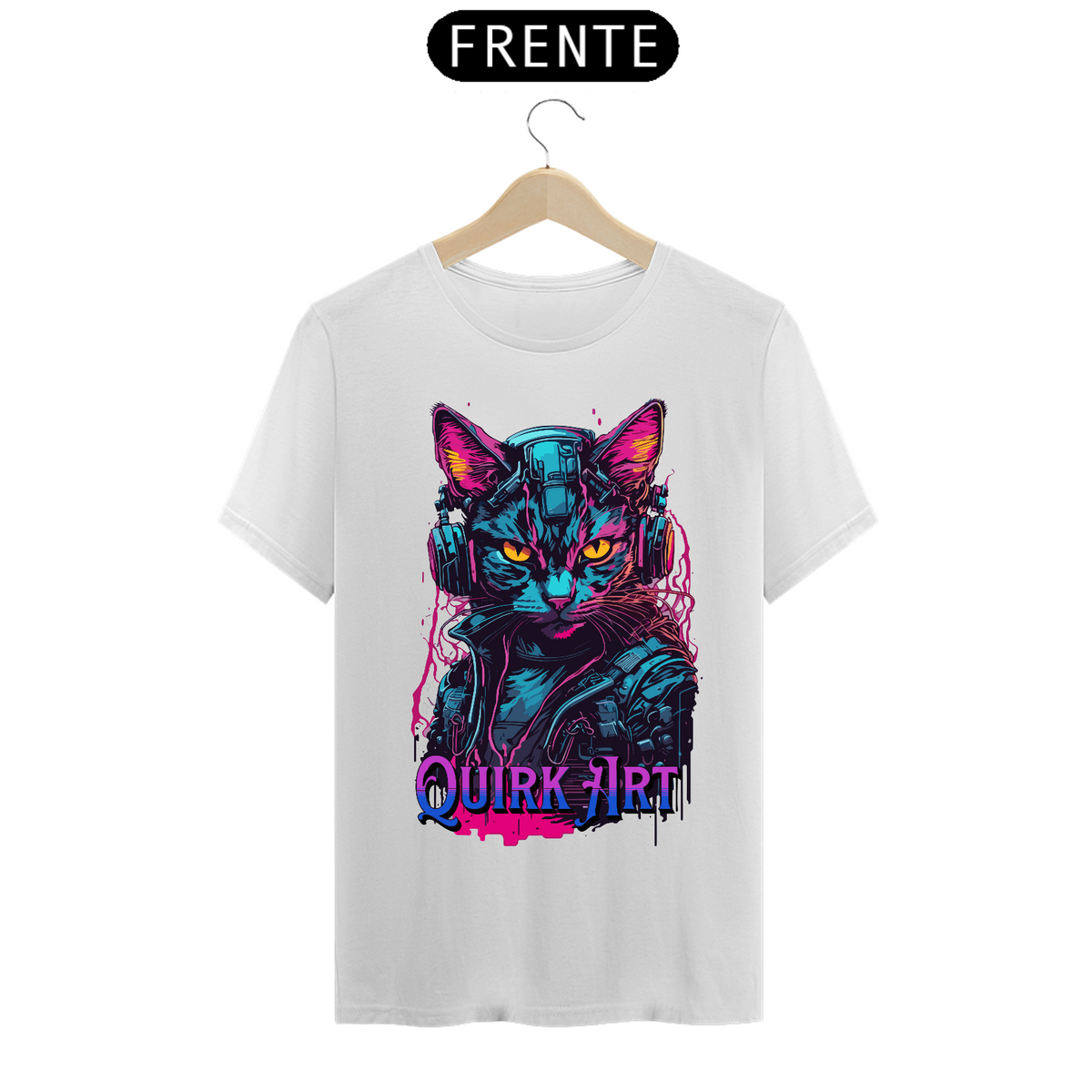 Nome do produto: Camisa Gato cyberpunk