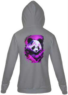 Nome do produtoMoletom com Zíper Unissex Purple Panda
