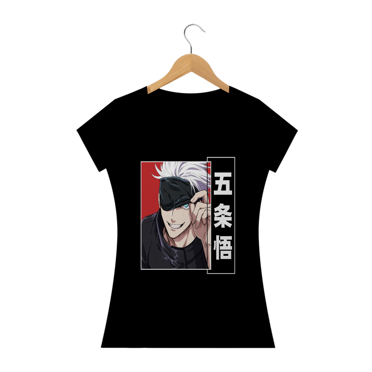 Nome do produto: Camiseta feminina baby long Gojo Satoru