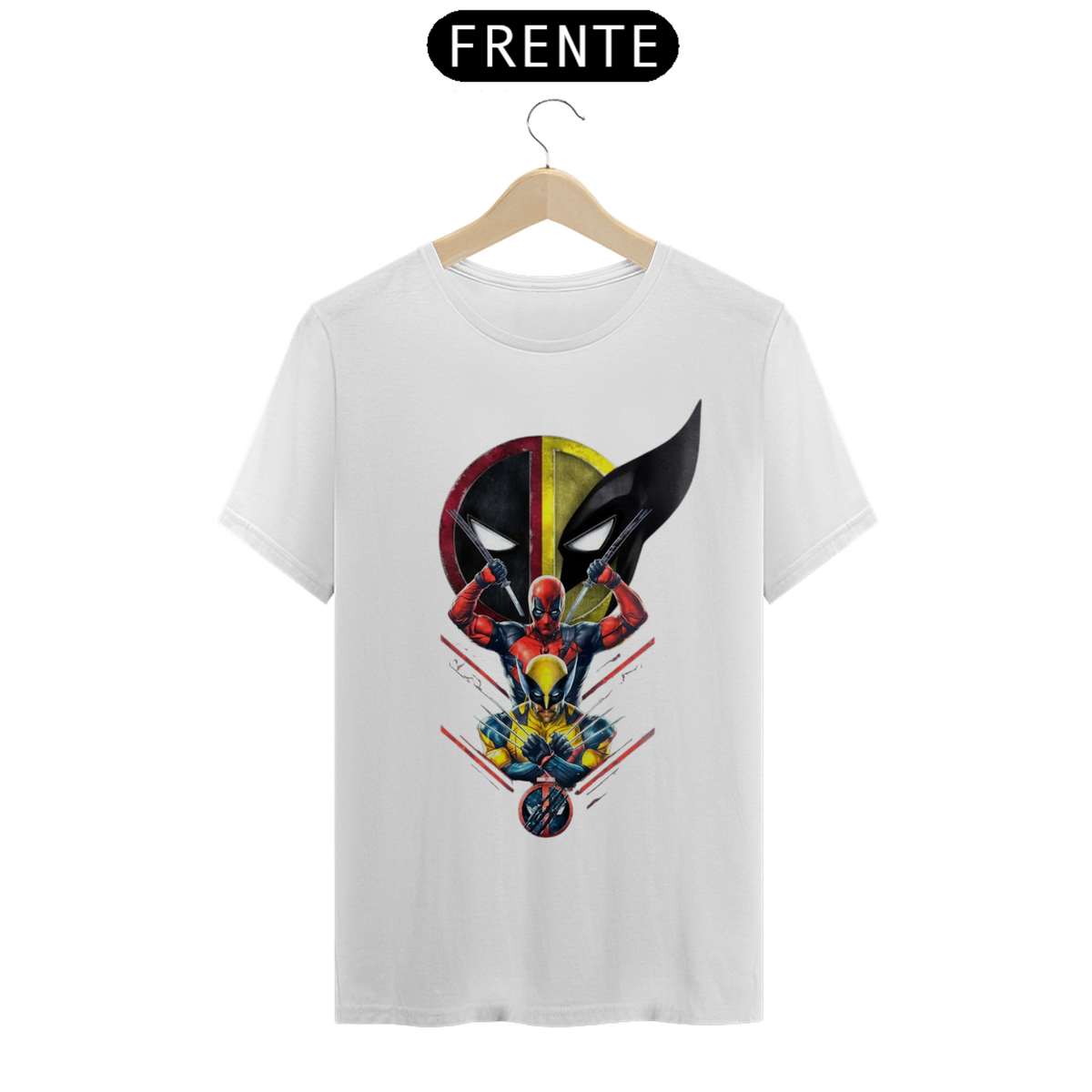 Nome do produto: Camiseta Deadpool & Wolverine Fusion