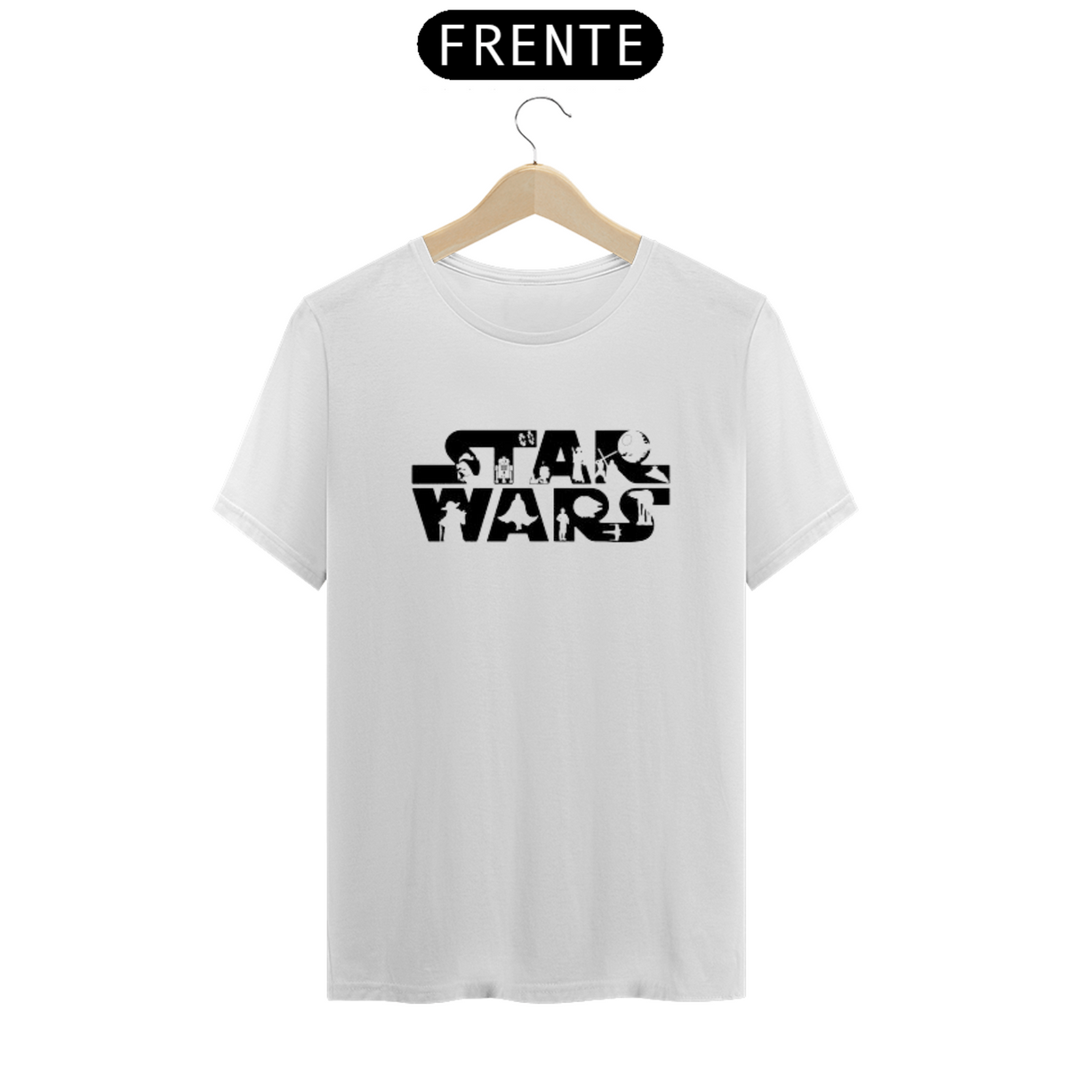 Nome do produto: Camiseta Básica BRANCA Star Wars
