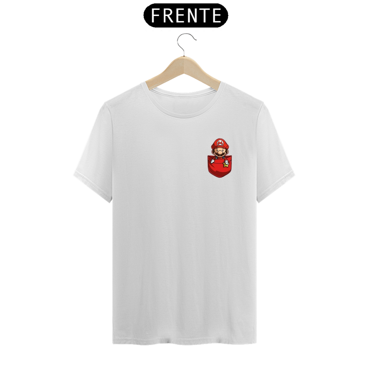 Nome do produto: Camiseta Básica Mario de Bolso