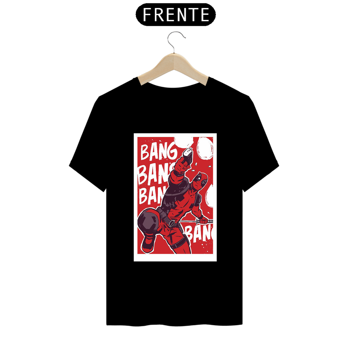 Nome do produto: Camiseta  Deadpool Bang Bang