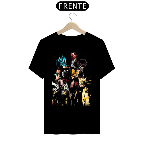 Camiseta masculina animes clássicos.