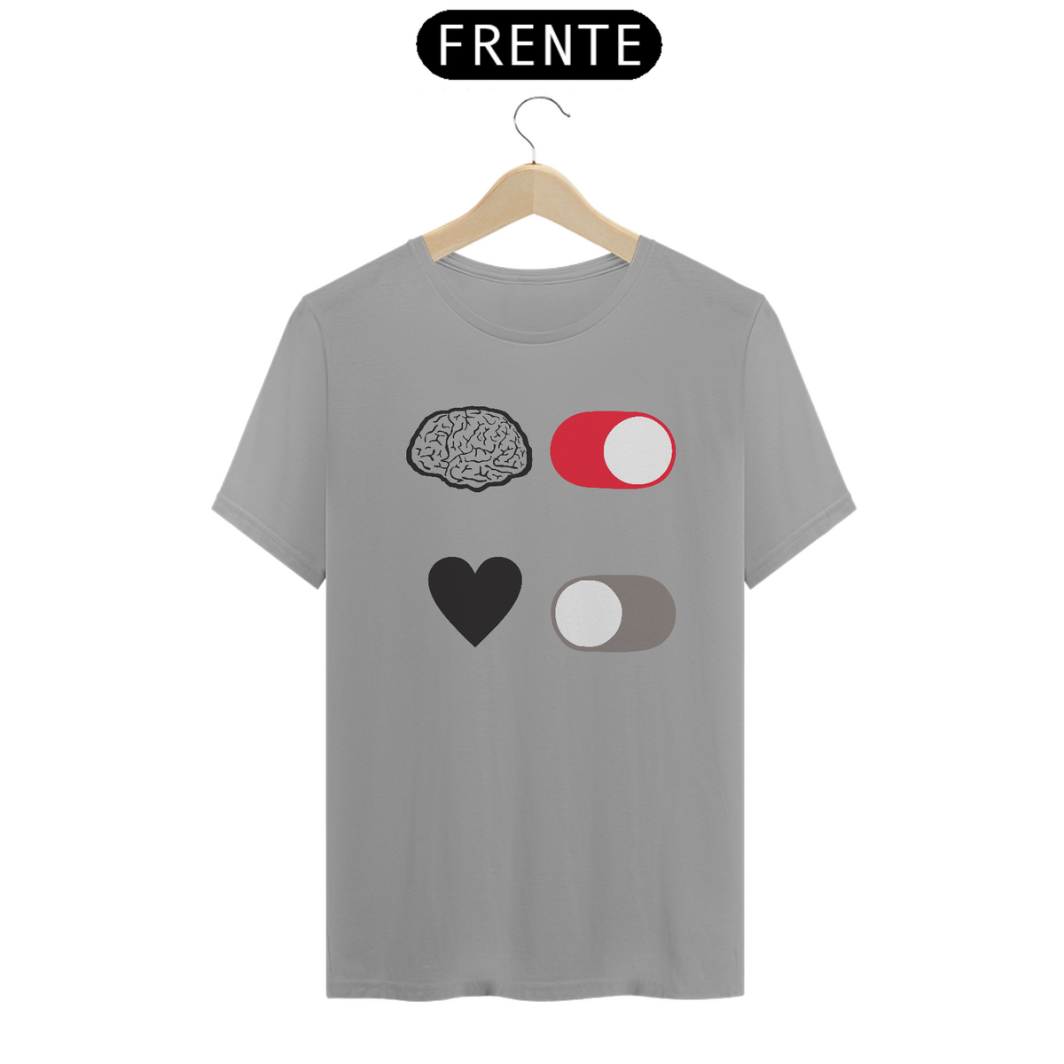 Nome do produto: Camiseta Brain on Heart off