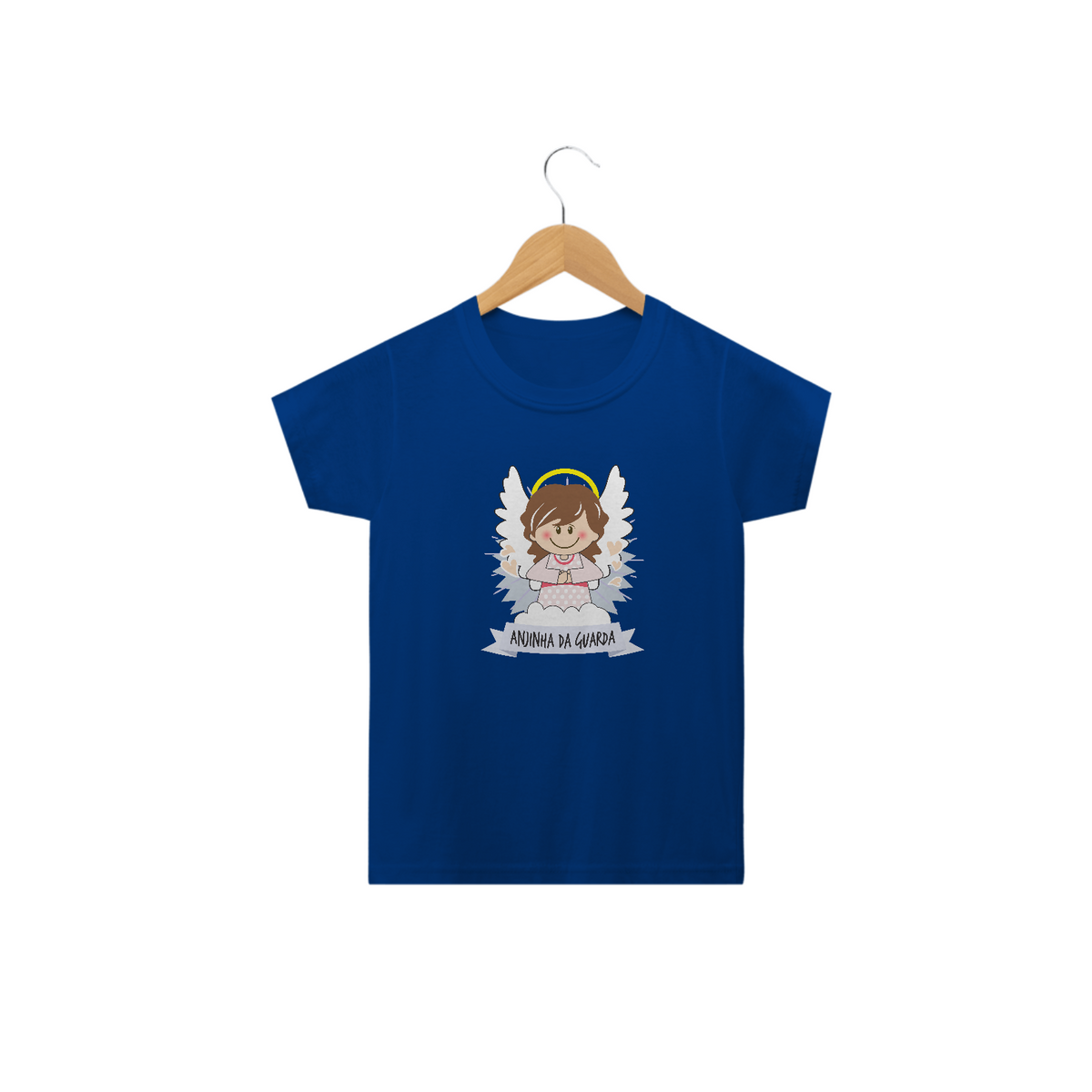 Nome do produto: Camiseta Infantil Coleção Santinhos Anjinha
