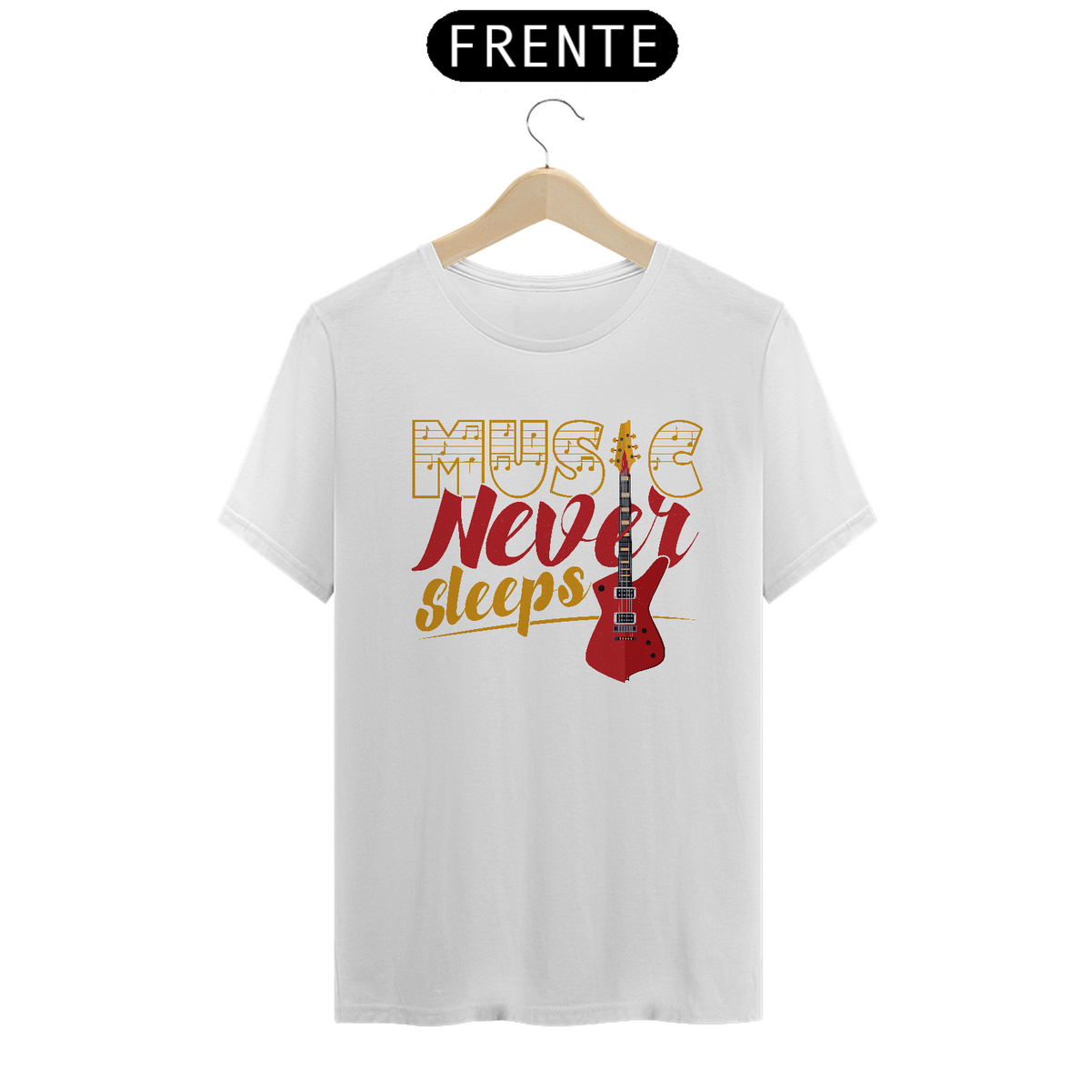 Nome do produto: Camiseta Coleção Musical Music Never Sleeps