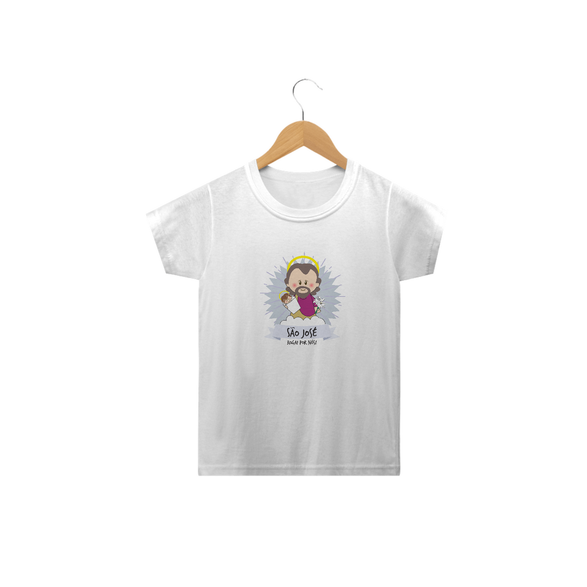 Nome do produto: Camiseta Infantil Coleção Santinhos São José