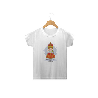 Camiseta Infantil Coleção Santinhos Menino Jesus de Praga