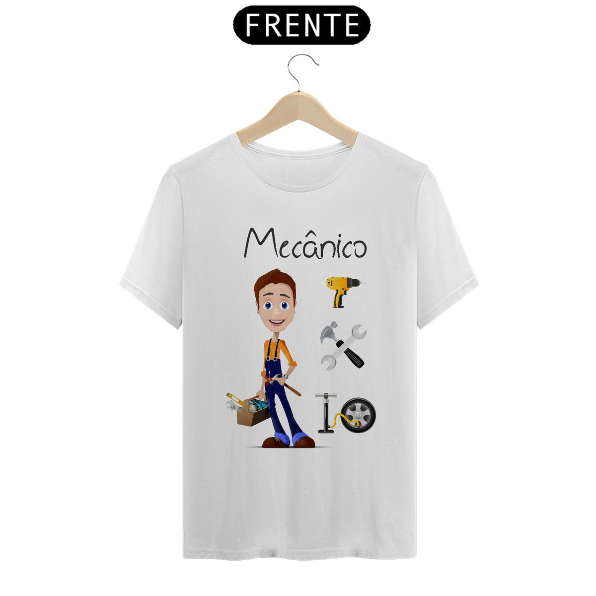 Nome do produto: Camiseta Masc Profissões Mecânico