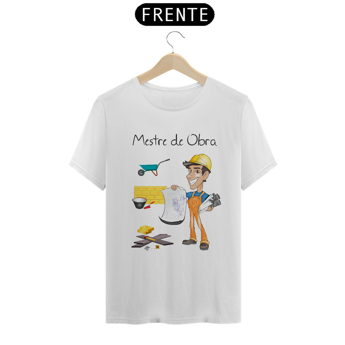 Nome do produto: Camiseta Masc Profissões Mestre de Obra