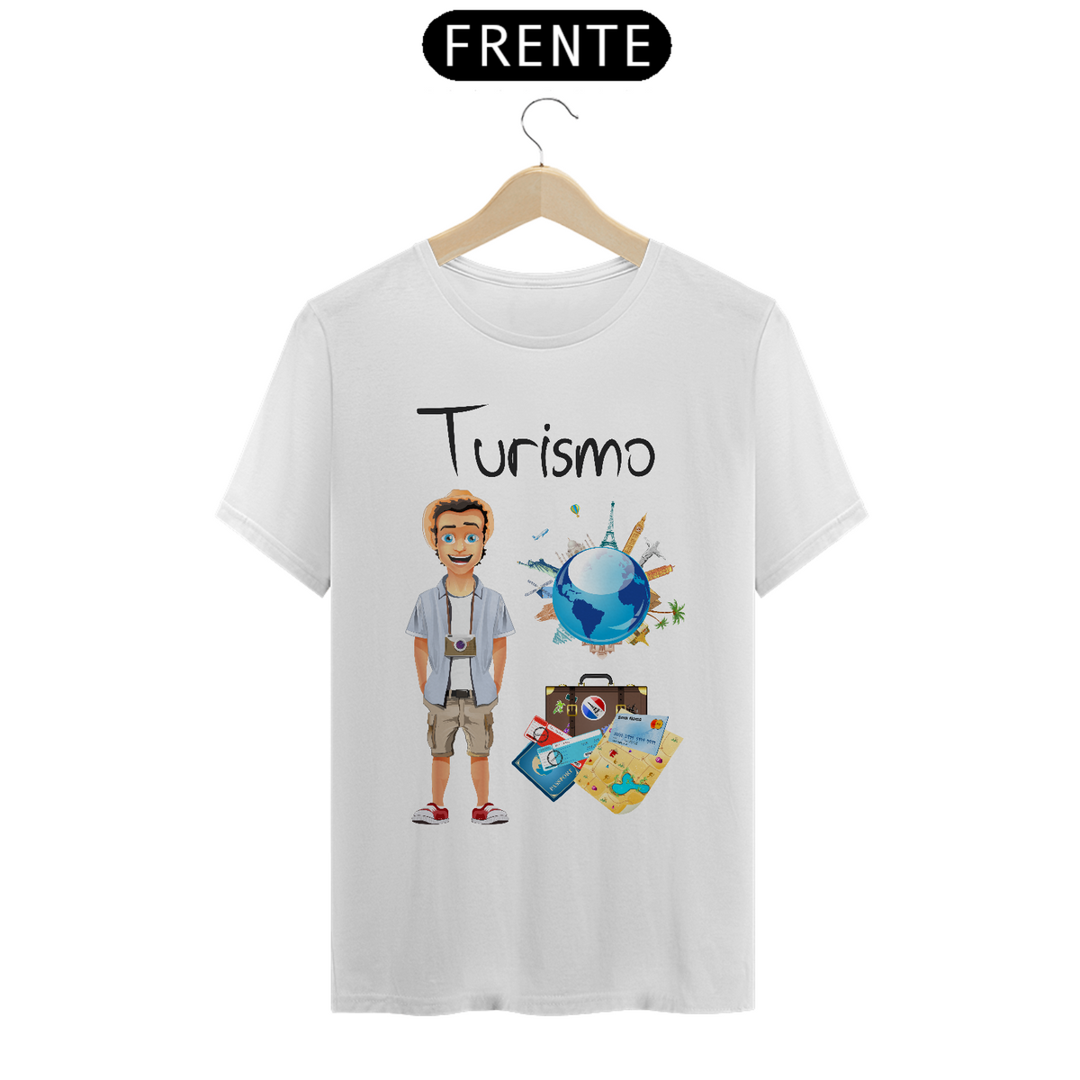 Nome do produto: Camiseta Masc Profissões Turismo