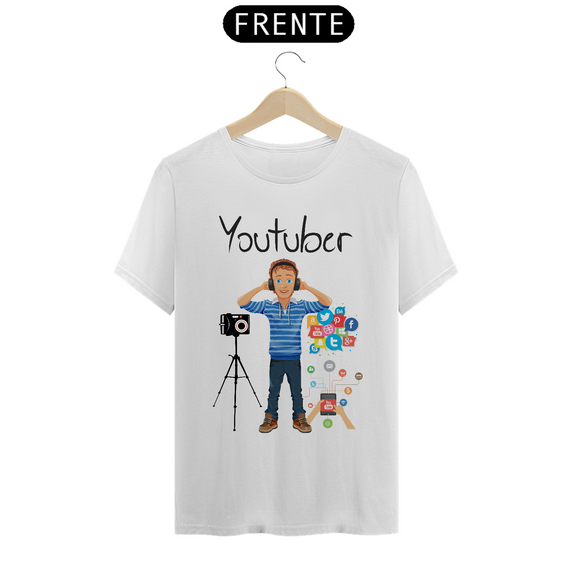 Camiseta Masc Profissões Youtuber