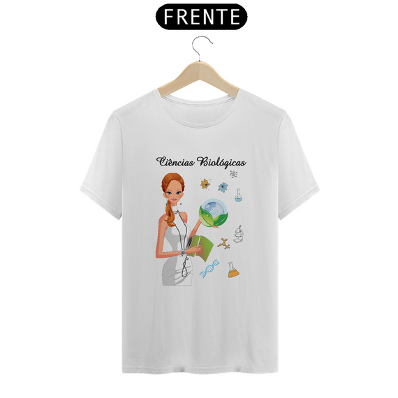 Camiseta Fem Profissões Ciências Biológicas