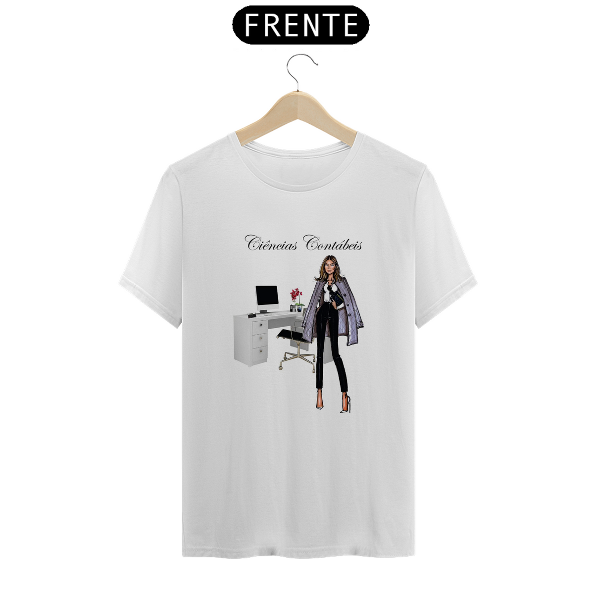 Nome do produto: Camiseta Fem Profissões Ciências Contábeis