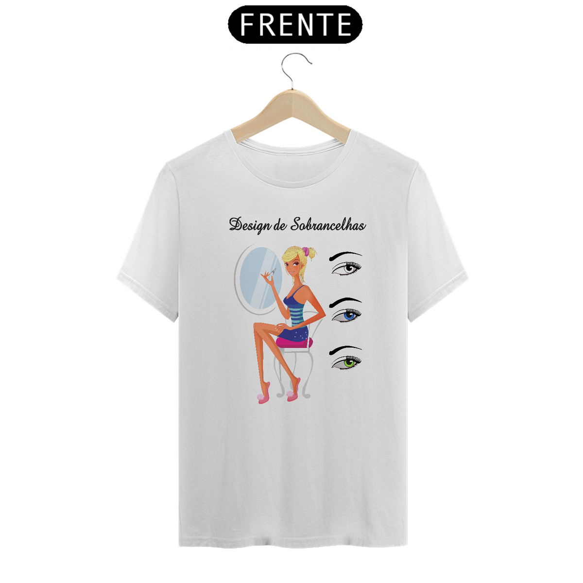 Nome do produto: Camiseta Fem Profissões Design de Sobrancelhas