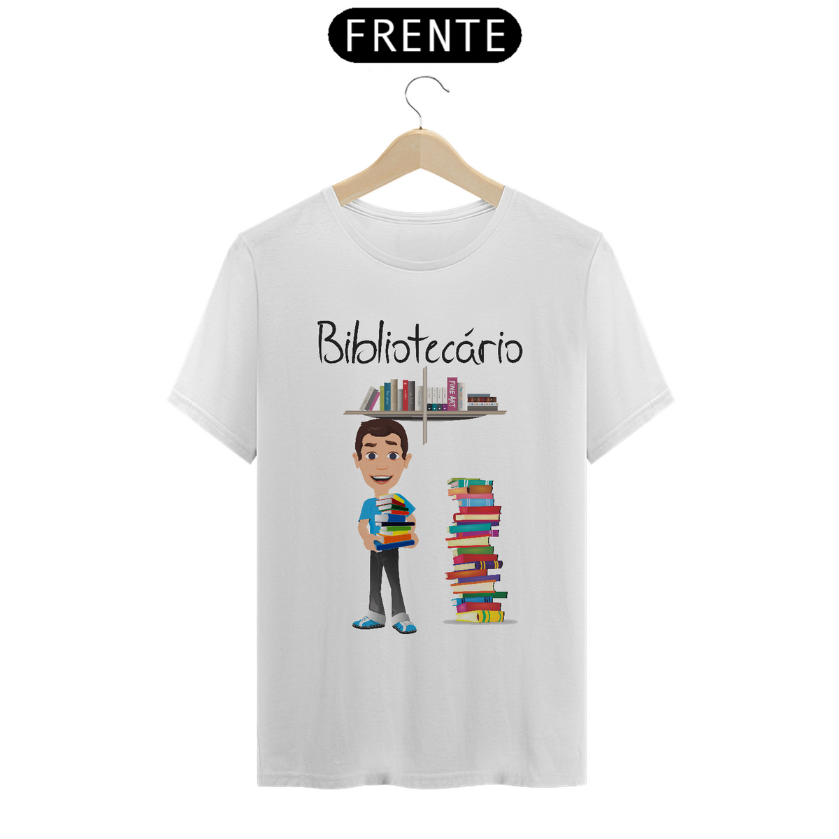 Nome do produto: Camiseta Masc Profissões Biblotecário