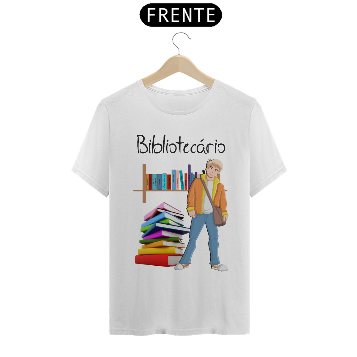 Nome do produto: Camiseta Masc Profissões Bibliotecário 2