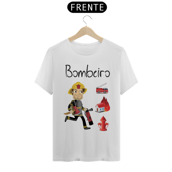 Camiseta Masc Profissões Bombeiro