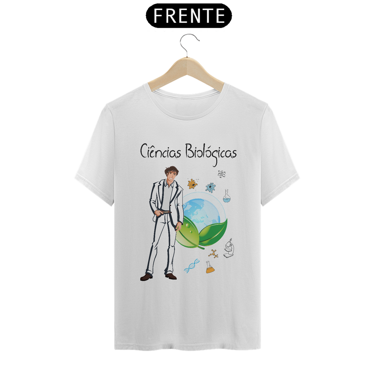 Nome do produto: Camiseta Masc Profissões Ciências Biológicas