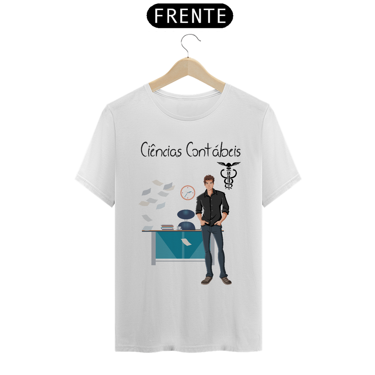 Nome do produto: Camiseta Masc Profissões Ciências Contábeis