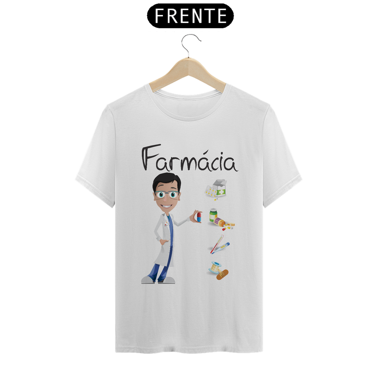 Nome do produto: Camiseta Masc Profissões Farmácia