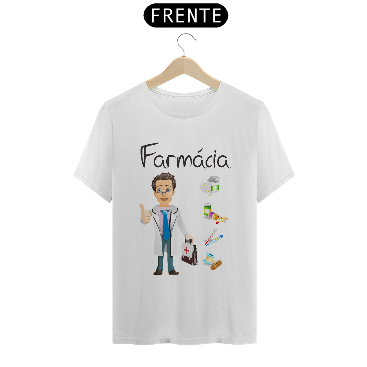 Nome do produto: Camiseta Masc Profissões Farmácia 2