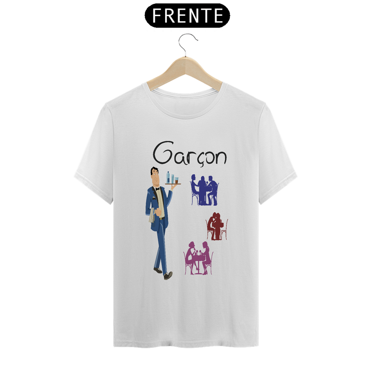 Nome do produto: Camiseta Masc Profissões Garçon