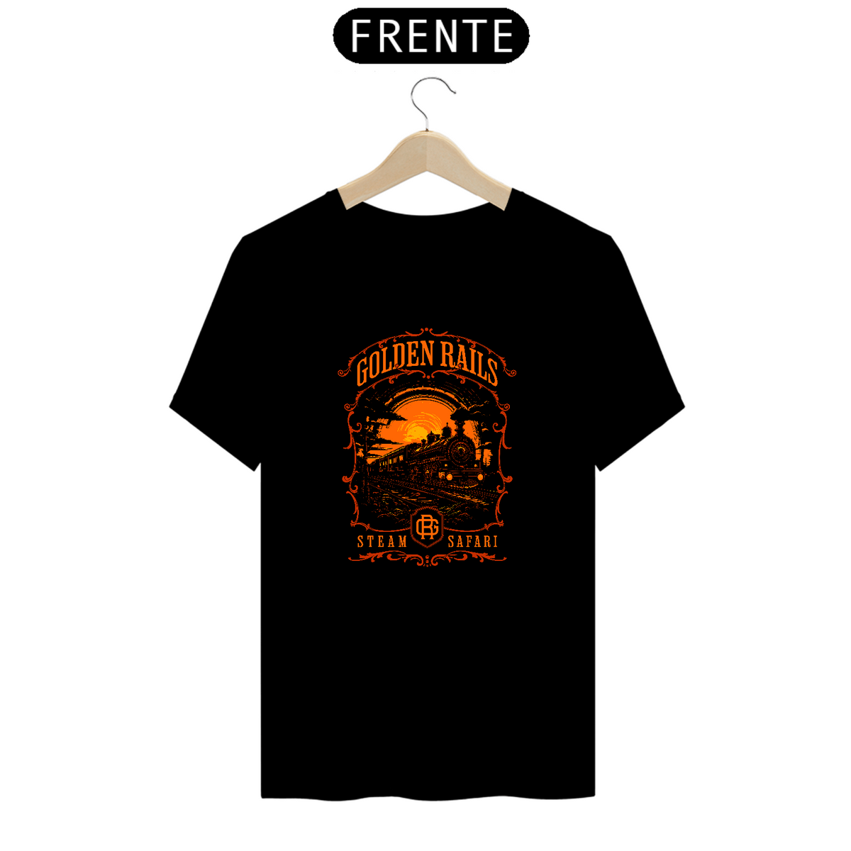 Nome do produto: Camiseta Premium - Coleção Street - Golden Rail