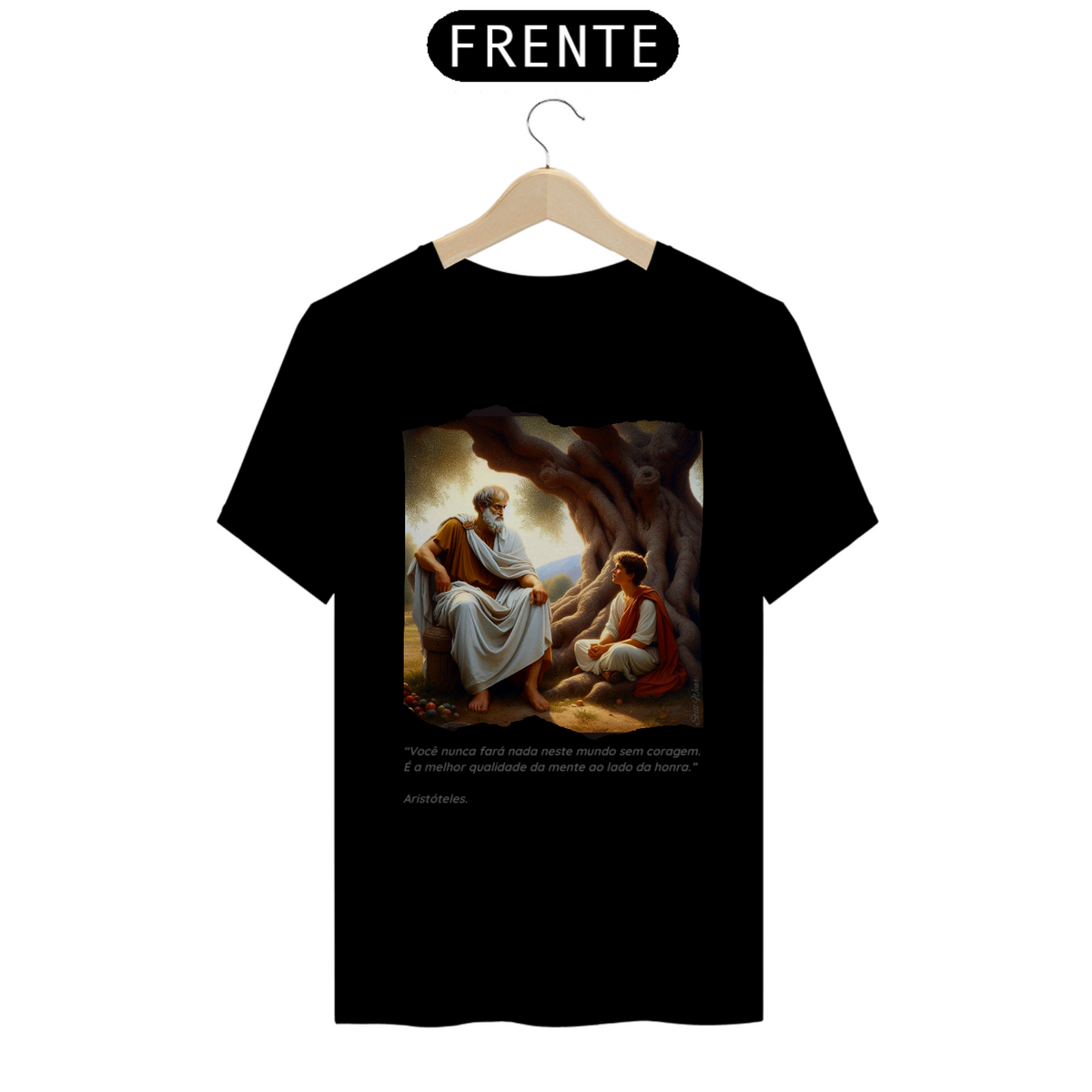 Nome do produto: Camiseta Aristóteles e Alexandre o Grande