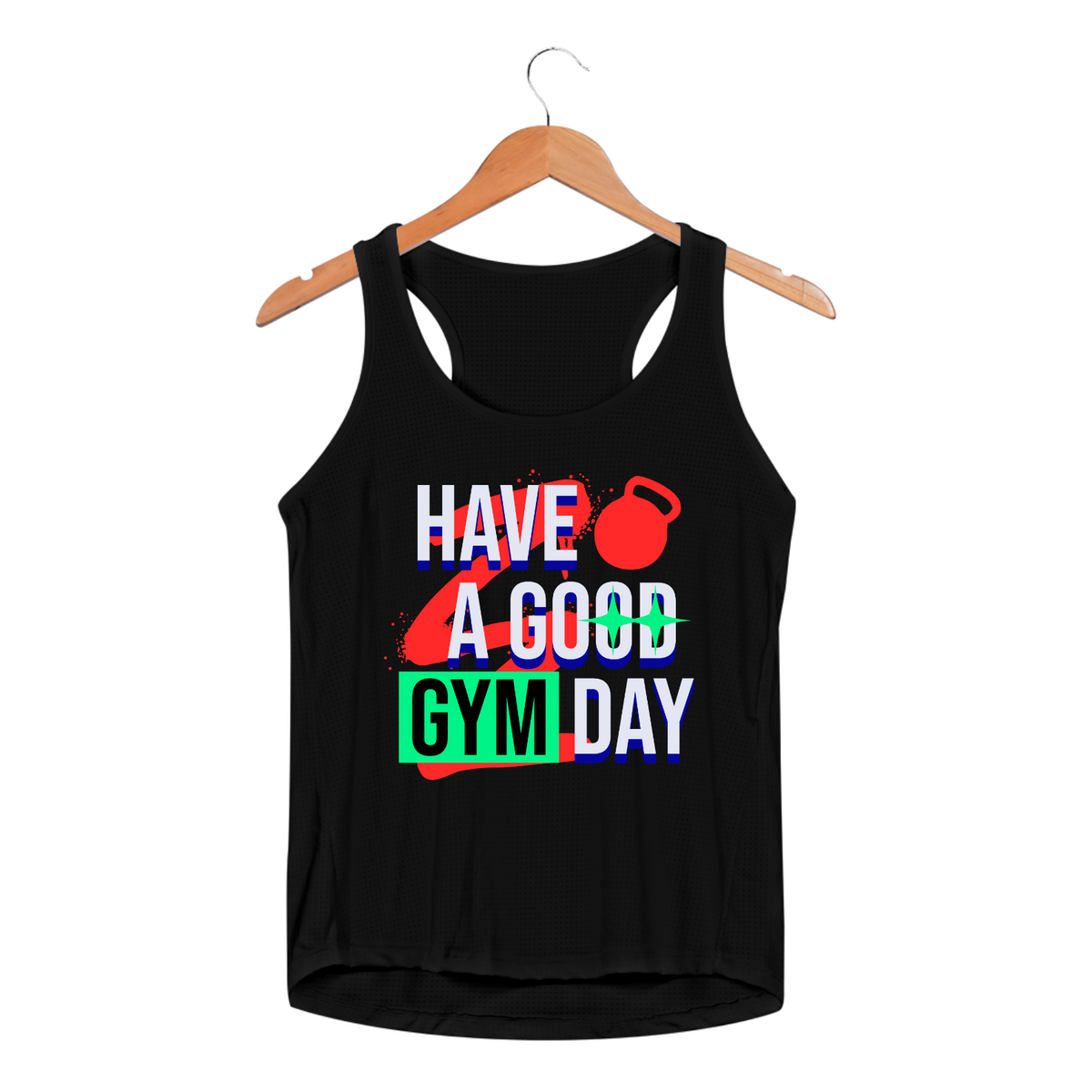 Nome do produto: Regata Fem Dry Fit UV Have Goo Gym Day