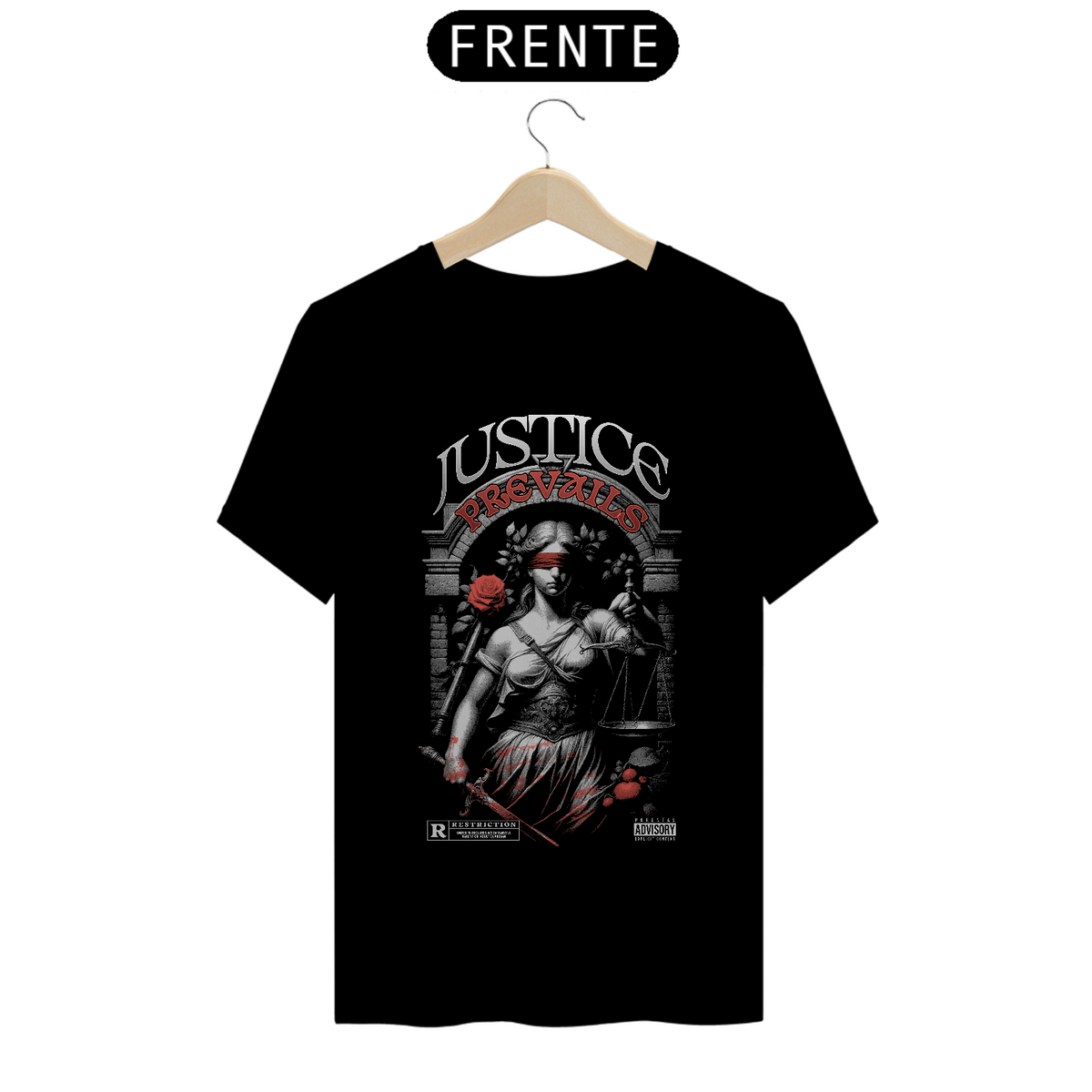 Nome do produto: Camiseta Prime Street Wear Justice Prevails