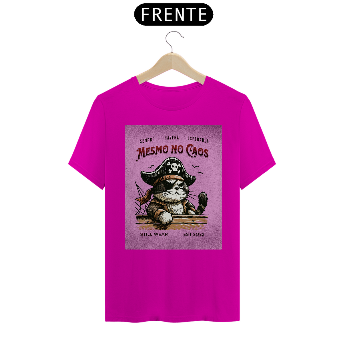 Nome do produto: Camiseta Gato Pirata