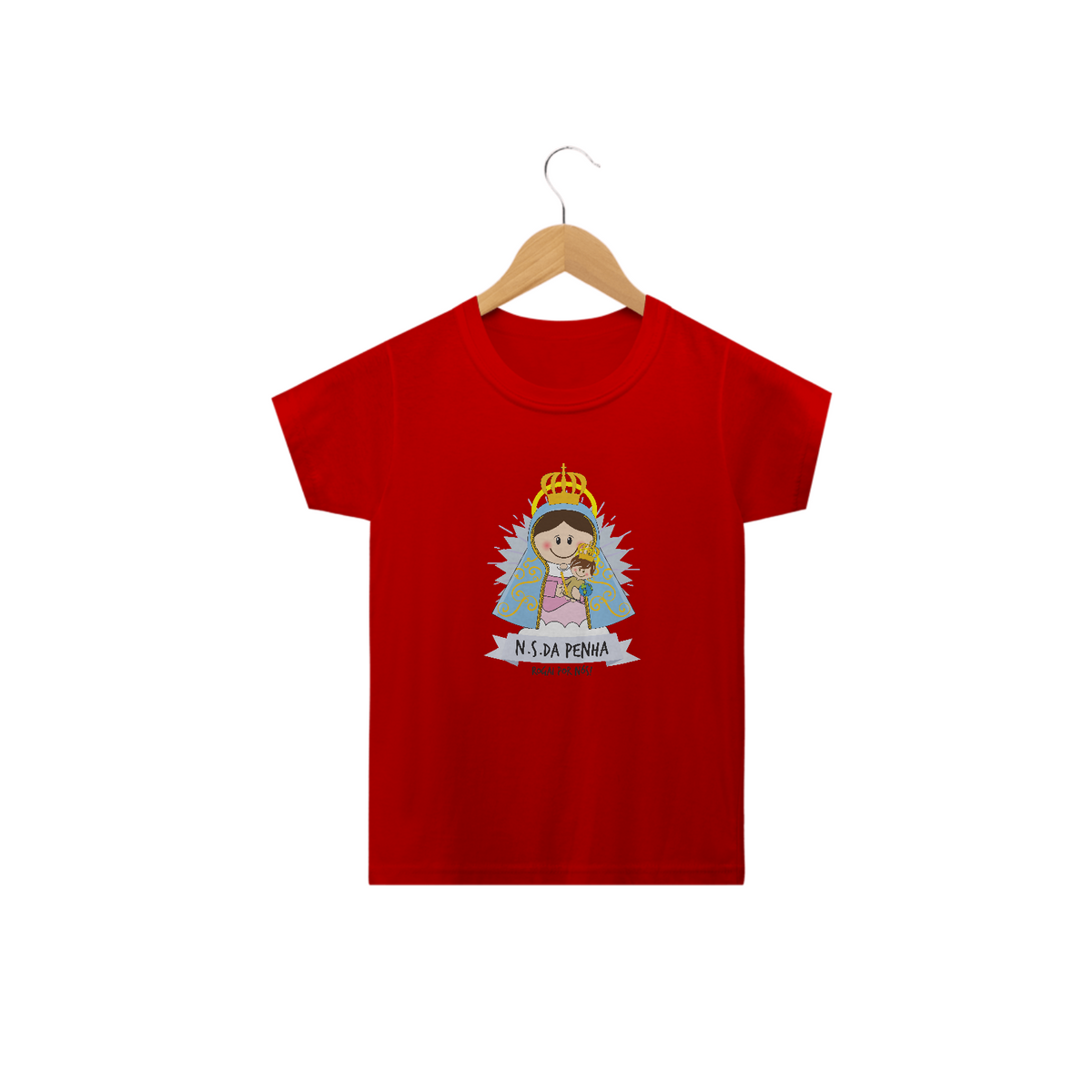 Nome do produto: Camiseta Infantil Coleção Santinhos N.S. da Penha