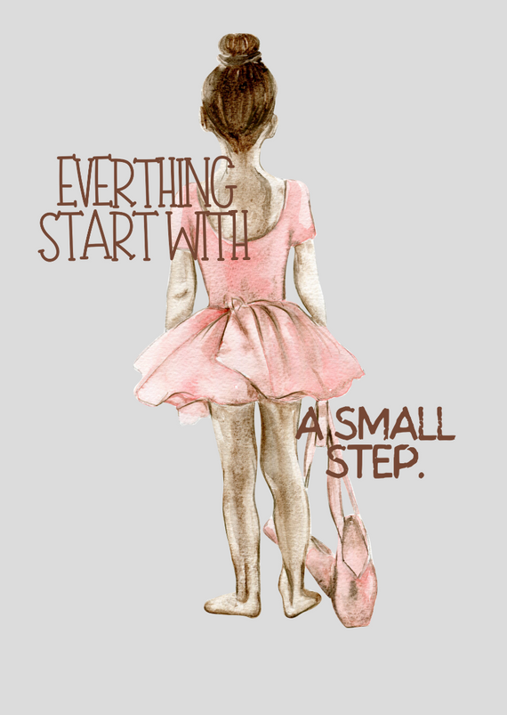 POSTER CANVA C MARGEM 4CM EVERTHING START WITH A SMALL STEP