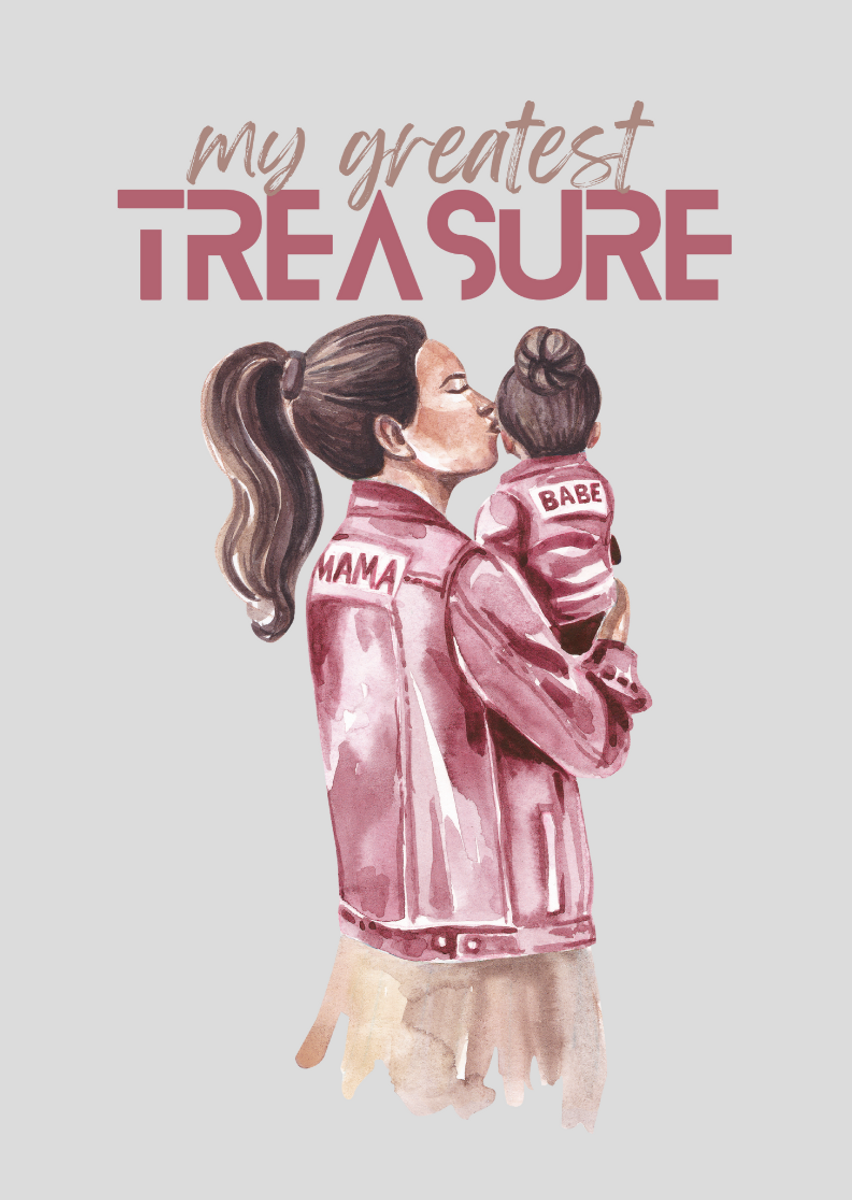 Nome do produto: POSTER MÃE E FILHA MY GREATEST TREASURE